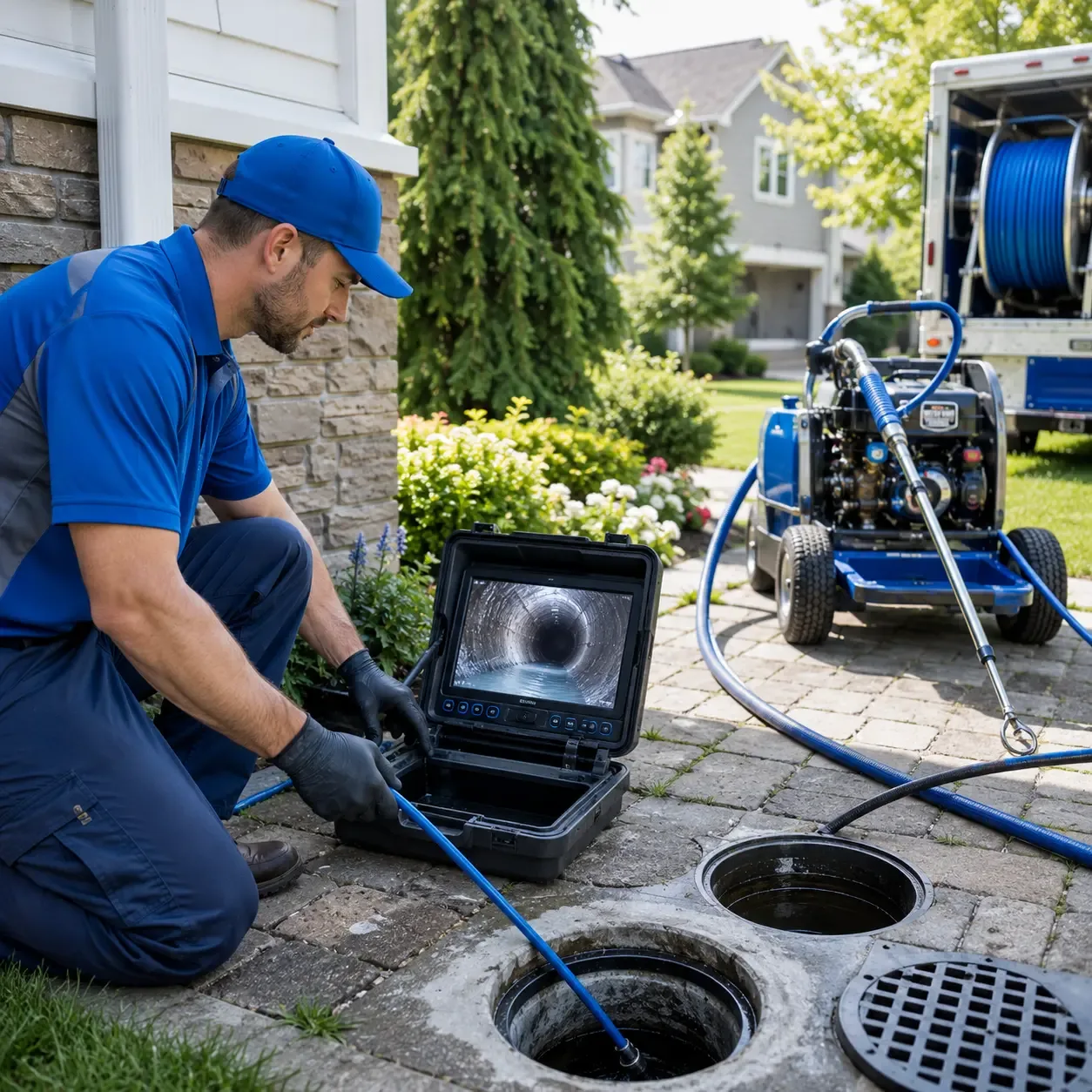 Outdoor drain cleaning professionals serving New Franklin, MO